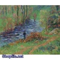 TSD3615 - Tranh sơn dầu dòng suối chảy róc rách